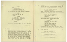 Moe Howard Personally Owned Script for ''The Outlaws IS Coming!''